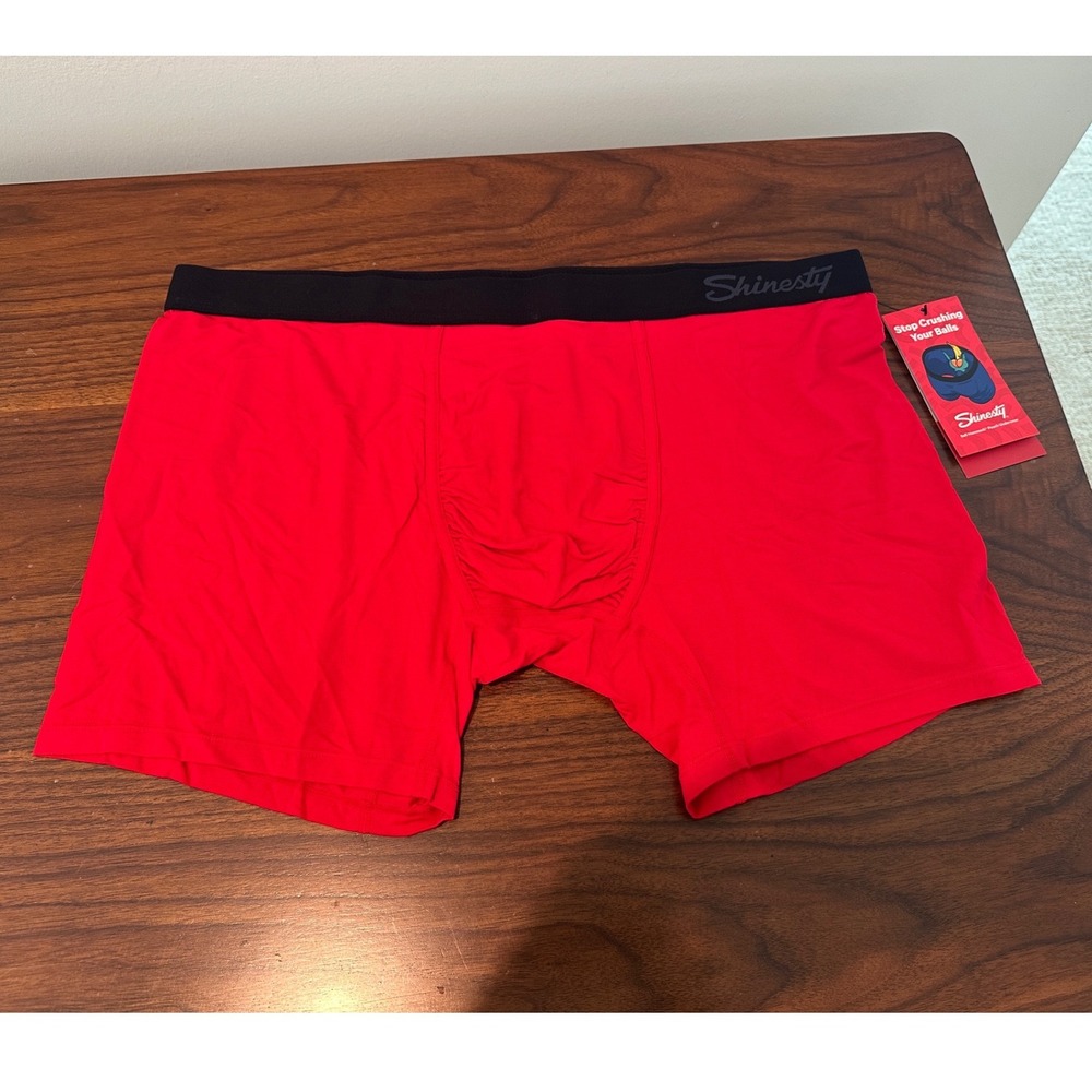 Shinesty Ball Hammock Boxer Briefs Mens 2XL XXL Red Dong  Effect Pouch Underwear